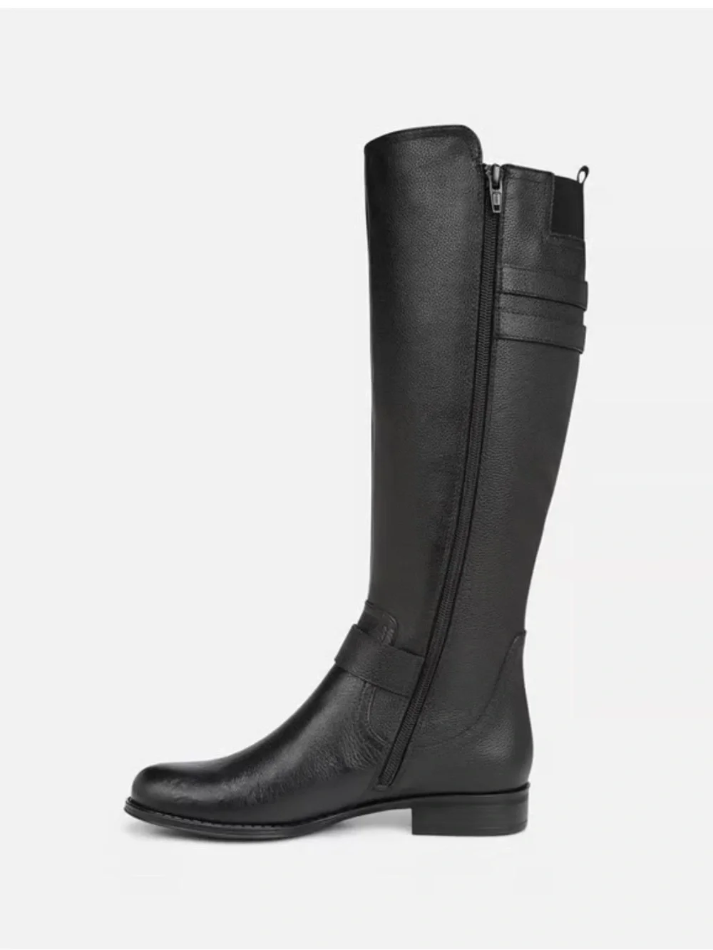 Naturalizer Black Over-the-Knee Leather Boots - Jessie - 12W, wide calf